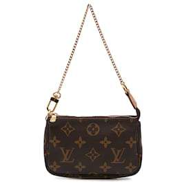 Louis Vuitton-Mini Pochette Accessoires Monogram Marron Louis Vuitton-Marron