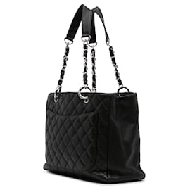 Chanel-Chanel Grand Shopping Tote en Cuir Caviar Noir-Noir
