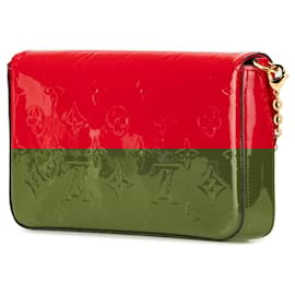 Louis Vuitton-Pochette Felicie Vernis Monogram Rouge Louis Vuitton-Rouge
