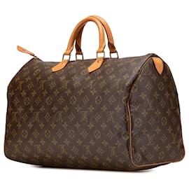 Louis Vuitton-Louis Vuitton Brown Monogram Speedy 40-Brown