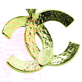 Chanel-Collier pendentif CC en or plaqué Chanel-Doré