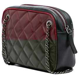 Chanel-Chanel Red Small Bicolor Quilted Calfskin Ballerine Camera Bag-Red,Dark red