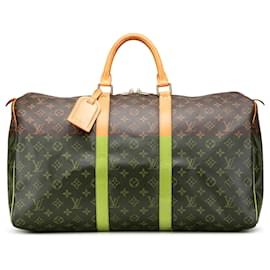 Louis Vuitton-Louis Vuitton Brown Monogram Keepall 50-Brown