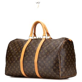 Louis Vuitton-Louis Vuitton Brown Monogram Keepall 50-Brown