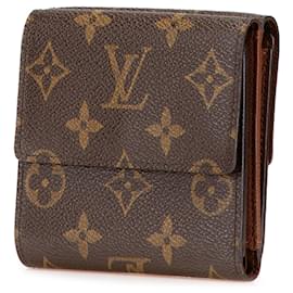 Louis Vuitton-Portefeuille Elise Monogram Marron Louis Vuitton-Marron