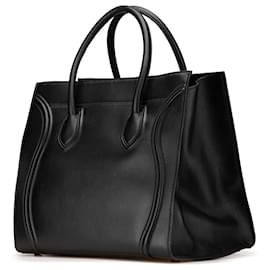 Céline-Celine Black Large Smooth Calfskin Phantom Luggage Tote-Black
