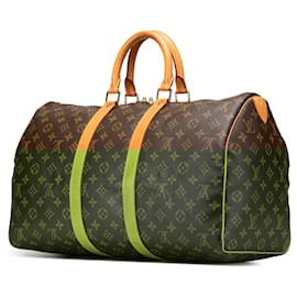 Louis Vuitton-Louis Vuitton Brown Monogram Keepall 45-Brown