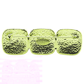 Chanel-Chanel Gold Gold Plated Triple CC Brooch-Golden