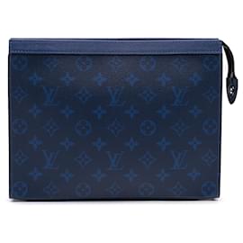 Louis Vuitton-Pochette Voyage MM Monogram Taigarama Bleu Louis Vuitton-Bleu