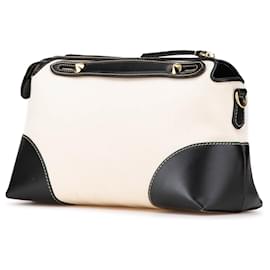 Fendi-Fendi White Medium Canvas By The Way Satchel-White,Cream