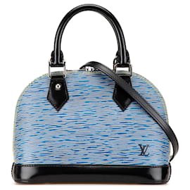 Louis Vuitton-Louis Vuitton Blue Epi Denim Alma BB-Blue