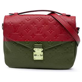 Louis Vuitton-Louis Vuitton Red Monogram Empreinte Pochette Metis-Red