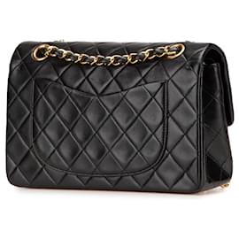 Chanel-Chanel Black Small Classic Lambskin Double Flap-Black