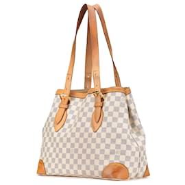 Louis Vuitton-Louis Vuitton Sac Hampstead MM Damier Azur Blanc-Blanc