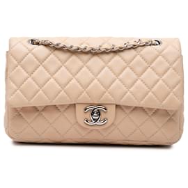 Chanel-Chanel Brown Medium Classic Lambskin Double Flap-Marron,Chair