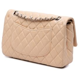 Chanel-Chanel Brown Medium Classic Lambskin Double Flap-Marron,Chair
