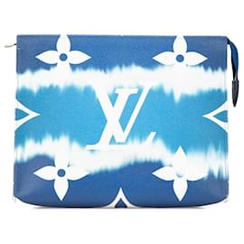 Louis Vuitton-Pochette de toilette Louis Vuitton Monogram Escale Bleue 26-Bleu
