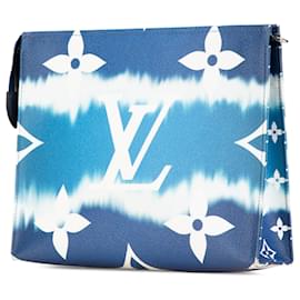 Louis Vuitton-Pochette de toilette Louis Vuitton Monogram Escale Bleue 26-Bleu