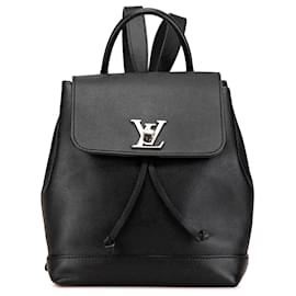 Louis Vuitton-Sac à dos Lockme en taurillon noir Louis Vuitton-Noir