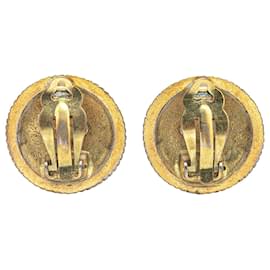 Chanel-Chanel Gold Gold Plated CC Rope Clip On Earrings-Golden