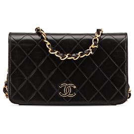 Chanel-Chanel Black Mini CC Quilted Lambskin Full Flap-Black