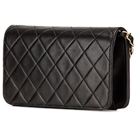 Chanel-Chanel Black Mini CC Quilted Lambskin Full Flap-Black