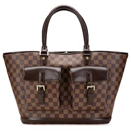 Louis Vuitton-Louis Vuitton Marron Damier Ebene Manosque GM-Marron