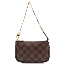 Louis Vuitton-Mini Pochette Accessoires Damier Ébène Marron Louis Vuitton-Marron