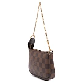 Louis Vuitton-Mini Pochette Accessoires Damier Ébène Marron Louis Vuitton-Marron