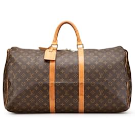 Louis Vuitton-Louis Vuitton Brown Monogram Keepall 55-Brown