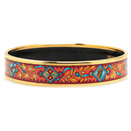 Hermès-Bracelet en émail large Pilgrim rouge Hermès 62-Rouge