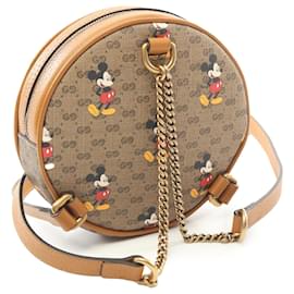 Gucci-Gucci Brown Disney Micro GG Supreme Round Mickey Mouse Backpack-Brown,Light brown