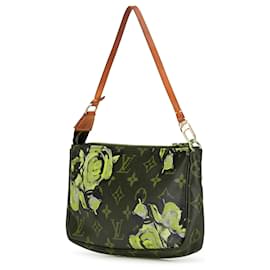 Louis Vuitton-Pochette Accessoires Monogram Roses de Louis Vuitton en brun Stephen Sprouse-Marron