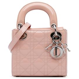 Dior-Dior Pink Mini Patent Cannage Lady Dior-Pink
