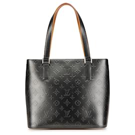 Louis Vuitton-Louis Vuitton Monogram Mat Stockton Gris-Marron,Gris anthracite