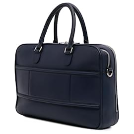 Loewe-LOEWE Blue Leather Business Bag-Blue,Navy blue