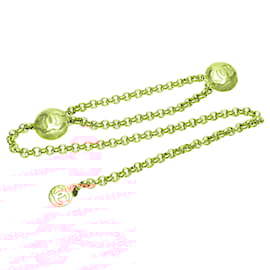 Chanel-Ceinture en chaîne médaillon plaqué or Chanel-Doré