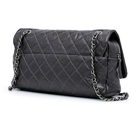 Chanel-Sac Easy Flap en Cuir Caviar Matelassé Jumbo Violet de Chanel-Autre,Violet