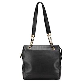 Chanel-Sac cabas en caviar noir Triple CC de Chanel-Noir