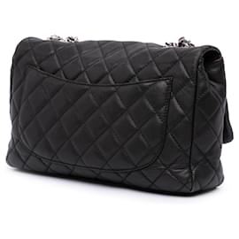 Chanel-Chanel Black Jumbo Classic Lambskin Bijoux Chain Single Flap-Black