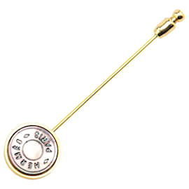 Hermès-Broche épingle à nourrice Clou de Selle plaqué or Hermès-Doré