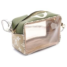 Louis Vuitton-Pochette de plage géante en monogramme marron Louis Vuitton-Marron,Kaki