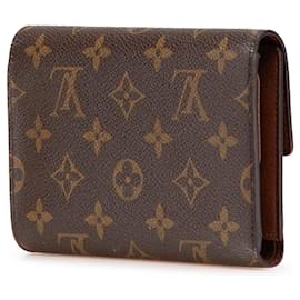 Louis Vuitton-Portefeuille Porte Tresor Etui Papier Monogram Marron Louis Vuitton-Marron