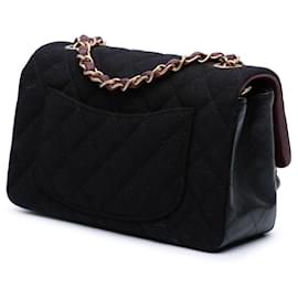 Chanel-Chanel Bleu Mini Rectangulaire Classique Jersey Marin Simple Rabat-Bleu,Bleu Marine
