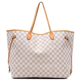 Louis Vuitton-Louis Vuitton Blanc Damier Azur Neverfull GM-Blanc