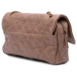 Chanel-Chanel Brown Grand Sac Matelassé en Cuir Caviar Glacé Shiva-Marron