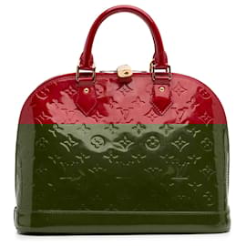 Louis Vuitton-Louis Vuitton Red Monogram Vernis Alma PM-Red