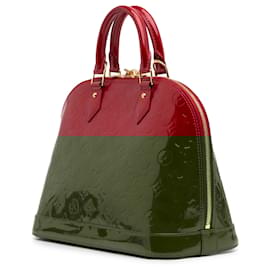 Louis Vuitton-Louis Vuitton Monogram Vernis Alma PM Rouge-Rouge