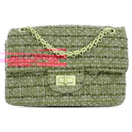 Chanel-Chanel Pink Mini Reissue 2.55 Tweed Single Flap 224-Pink,Other