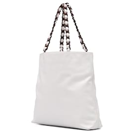 Chanel-Sac à main Chanel White CC Caviar Chain-Blanc
